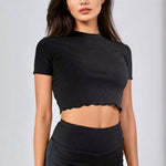 90s Baby Tee | Cloud Set Black