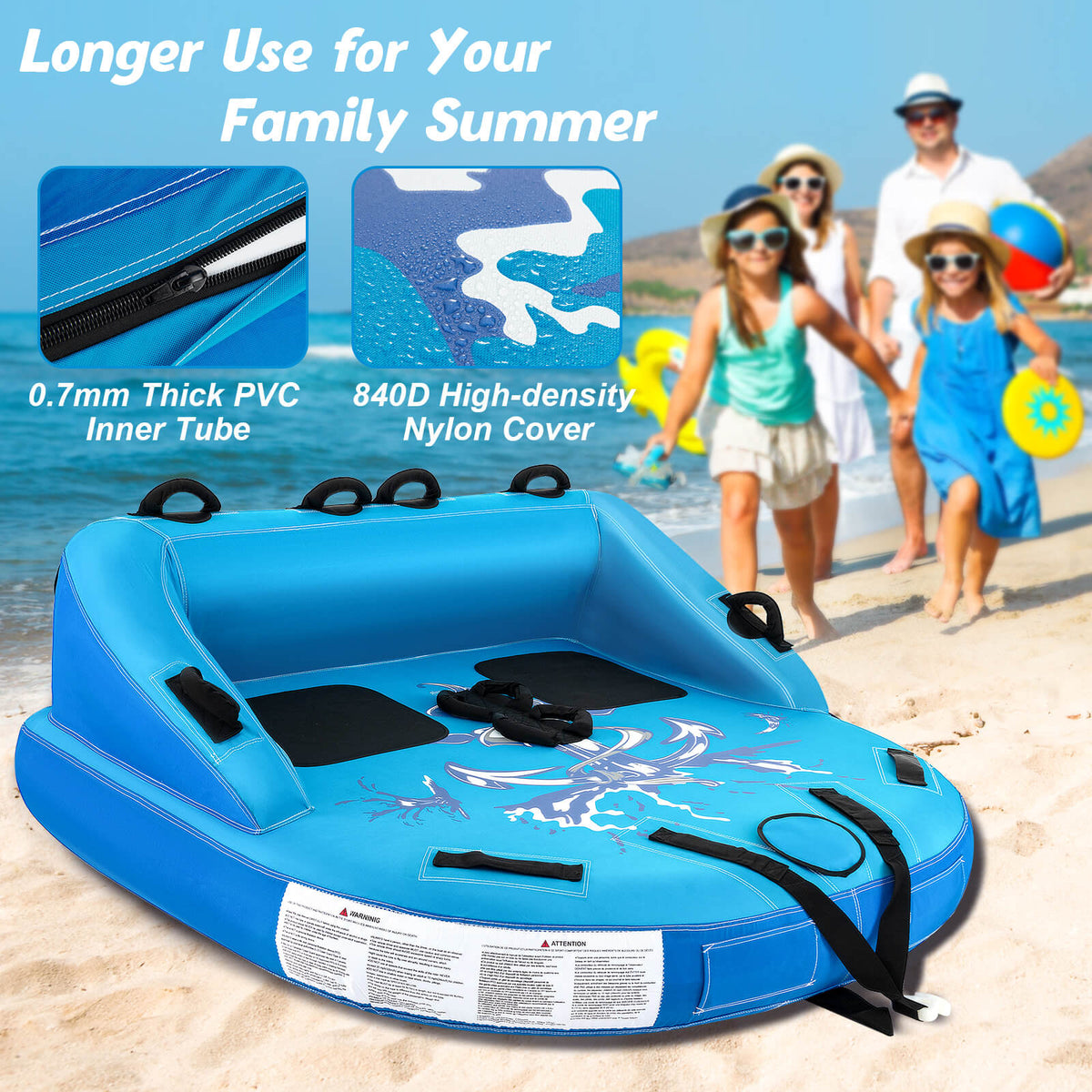 2-Person Water Sport Inflatable Towable Tube