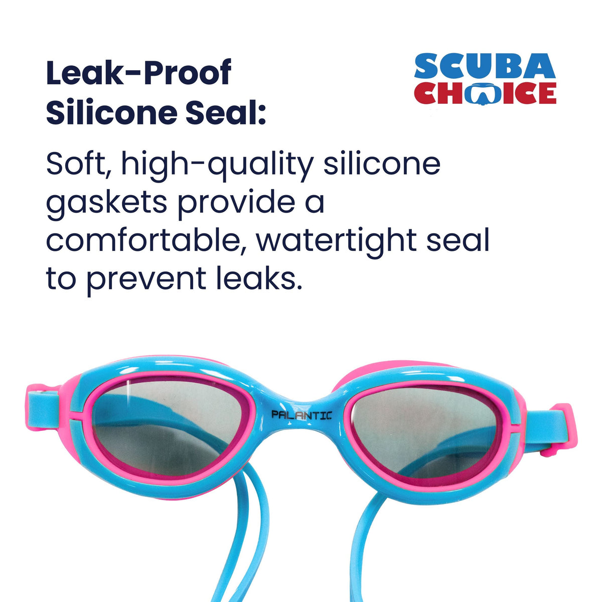 Palantic Jr. Silicone Swim Goggles | Blue/Pink