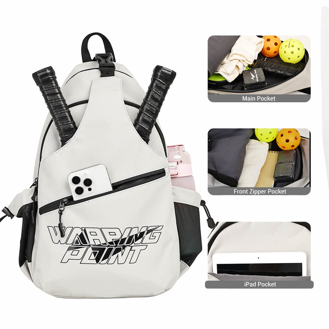 Pickleball Sling Bag | Grey