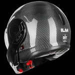 ILM Carbon Fiber Vintage Full Face Modular Motorcycle Helmet | Model B707C