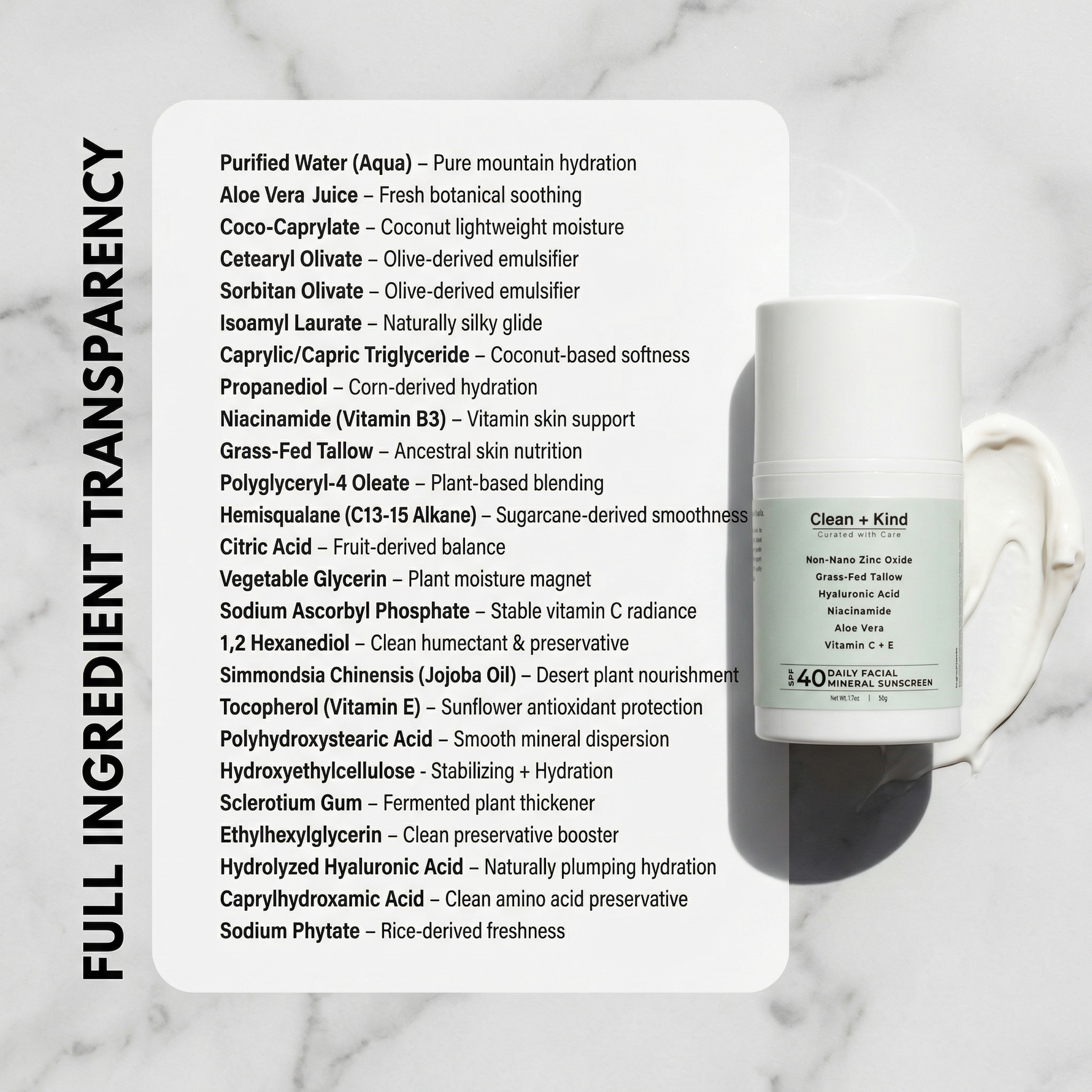 Untinted Daily Moisturizing Sunscreen | SPF 40