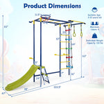 7-in-1 Indoor Jungle Gym for Toddlers with Slide & Rings