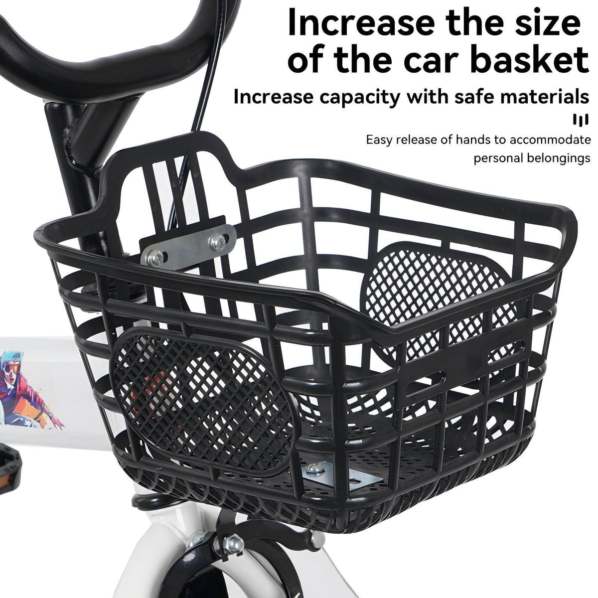 18" Sporty Kids Bike with Training Wheels and Stand Adjustable Saddle | Aged 5-10 Years (Tall Height 39-49")