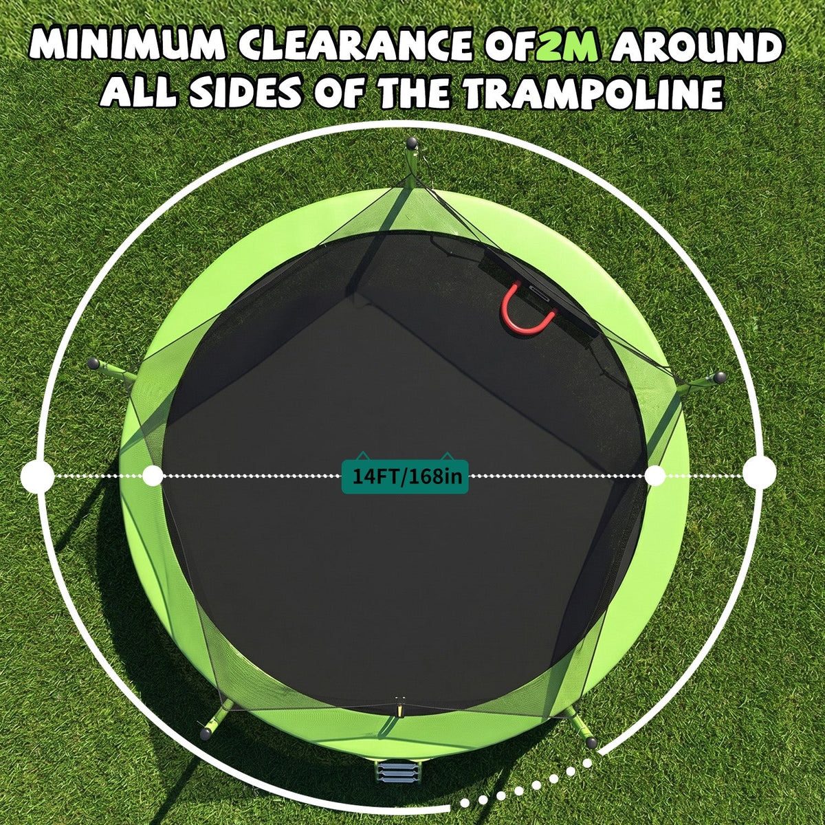 Kids Outdoor Trampoline 14' with Enclosure Net