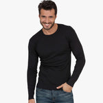 BASIC COTTON Free Spirit Premium Quality 100% Brushed Cotton Men's Long Sleeve | Made in Italy (952)