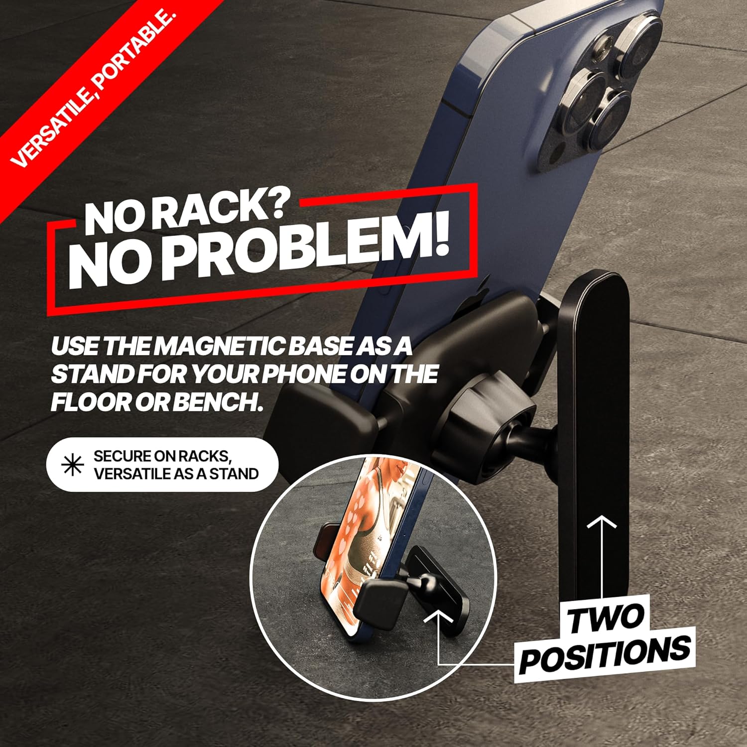 BLAUBECK Magnetic Gym Phone Holder | Secure Mount for Gym & Golf