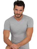 BASIC COTTON Free Spirit Premium Quality Cotton Men's V - Neck T-Shir | Proudly Made in Italy (985)