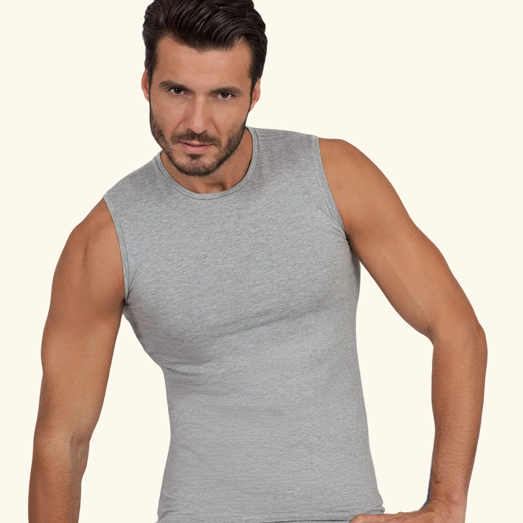 BASIC COTTON Free Spirit Premium Quality Cotton Men's Sleeveless Tank Top | Proudly Made in Italy (988)