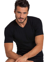 BASIC COTTON Free Spirit Premium Quality Cotton Men's V - Neck T-Shir | Proudly Made in Italy (985)
