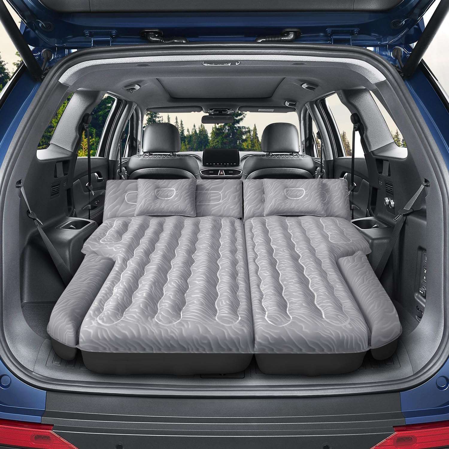 DikaSun Universal SUV Air Mattress with Upgraded Flocking | Extra-Thick Oxford Surface | Pump & 3M Charging Cable
