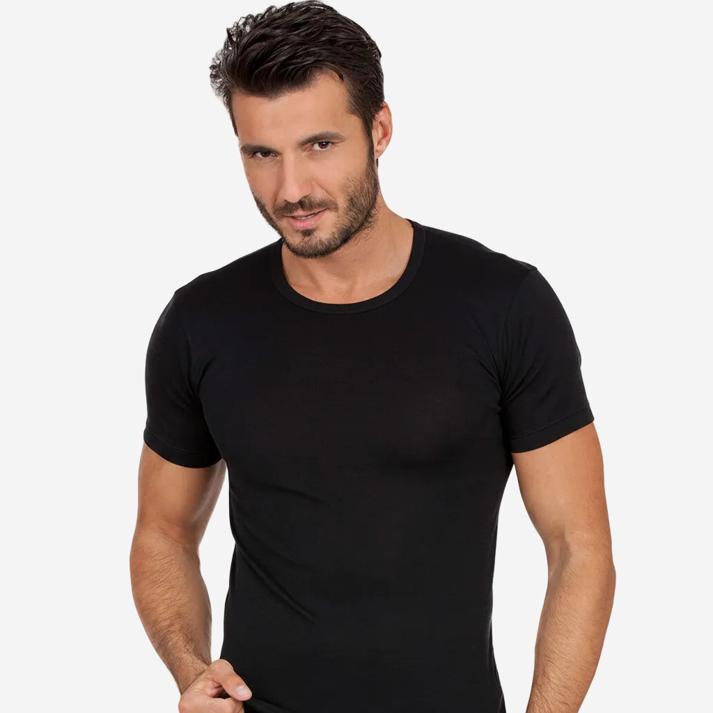 BASIC COTTON Free Spirit Premium Brushed Cotton Men's T-Shirt Made in Italy
