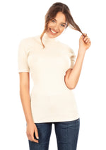 EGI Exclusive Merino Wool Blend Top with Short Sleeves