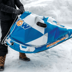 WOW Watersports Snow Tube Bobsled for Kids and Adults with Front Snow Shield