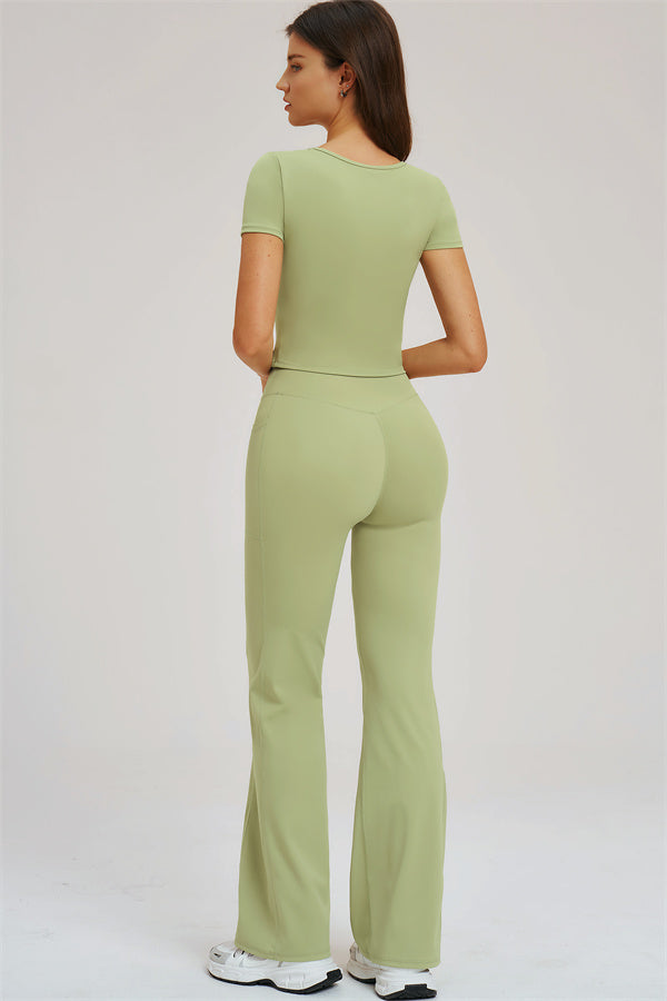 The Sizzle T-Shirt Flared Leggings | 2-Piece Set