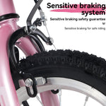 18" Sporty Kids Bike with Training Wheels and Stand Adjustable Saddle | Aged 5-10 Years (Tall Height 39-49")