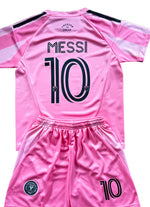 New Pink Lionel Messi Home Kids Soccer Jersey Pink (Set of 2) | Toddler & Youth