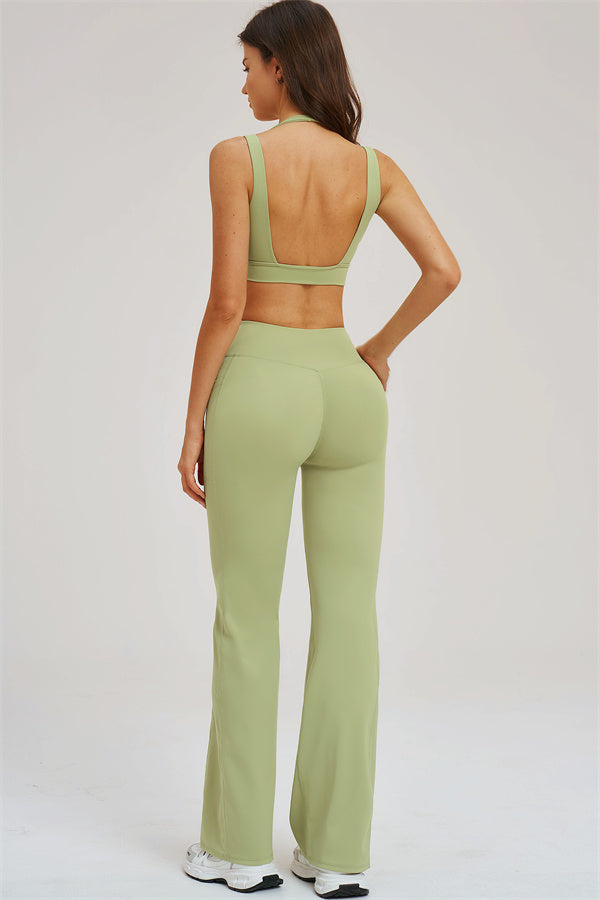 The Sizzle Sports Bra Flared Leggings | 2-Piece Set