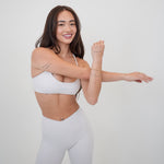 My Time Is Divine Lime White Cross-Back Butter Soft Bra