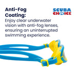 Palantic Jr. Silicone Swim Goggles w/ UV Tinted Lenses | Blue/Yellow