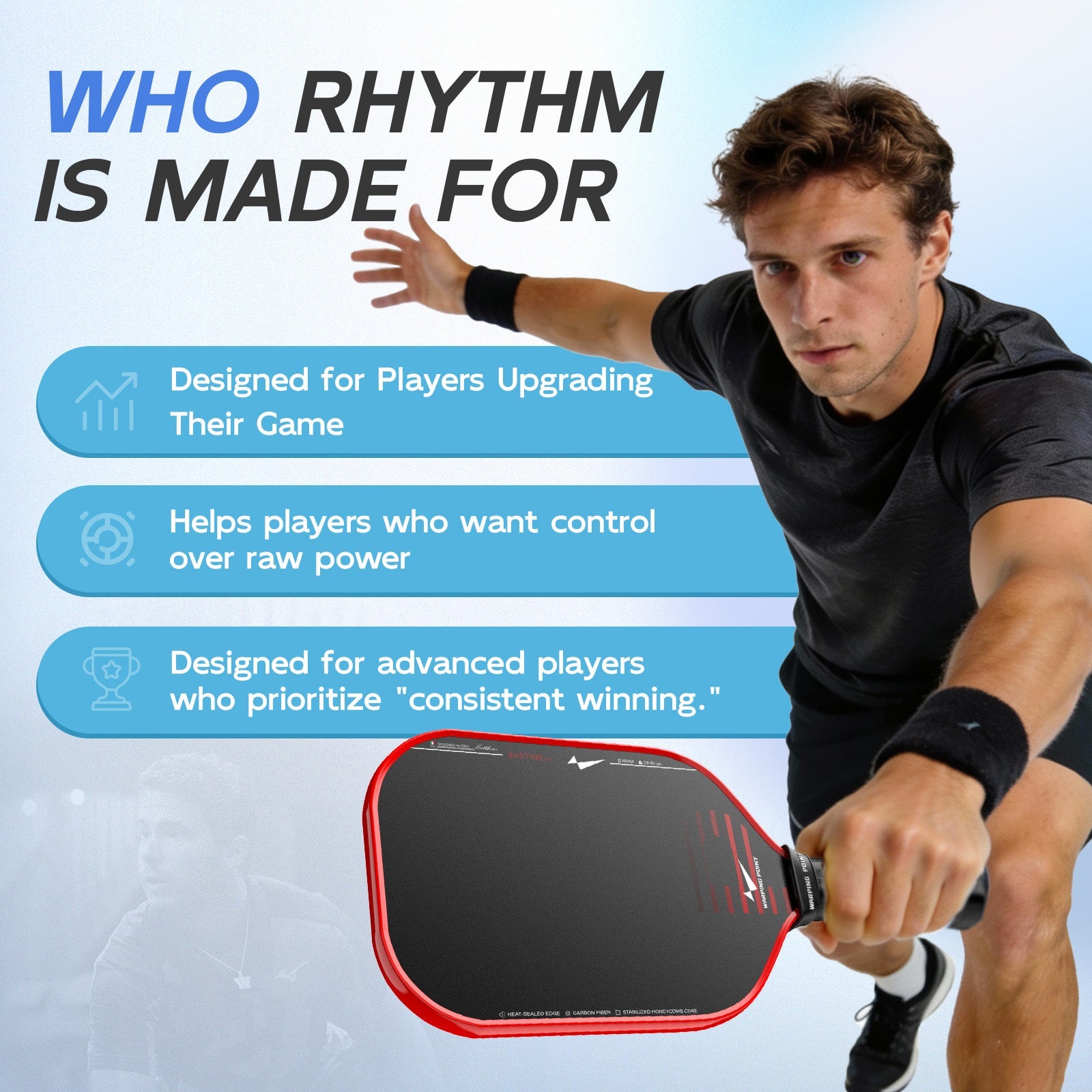 Rhythm Pickleball Paddle | Elongated