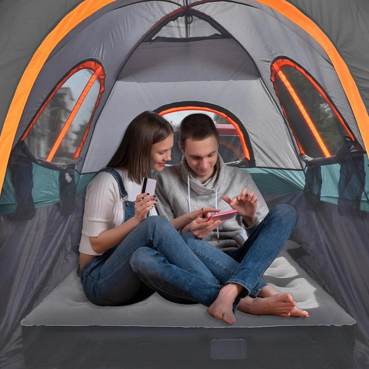 Umbrauto Truck Bed Tent with Awning | Fits 5.5-5.8' Truck Beds | PU3000mm Waterproof Pickup Tent