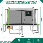 Kids Outdoor Trampoline 14' with Enclosure Net