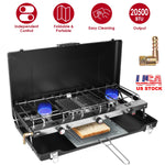 3-Burner Camping Stove 20000 BTU with Toast Tray | RV & Camping