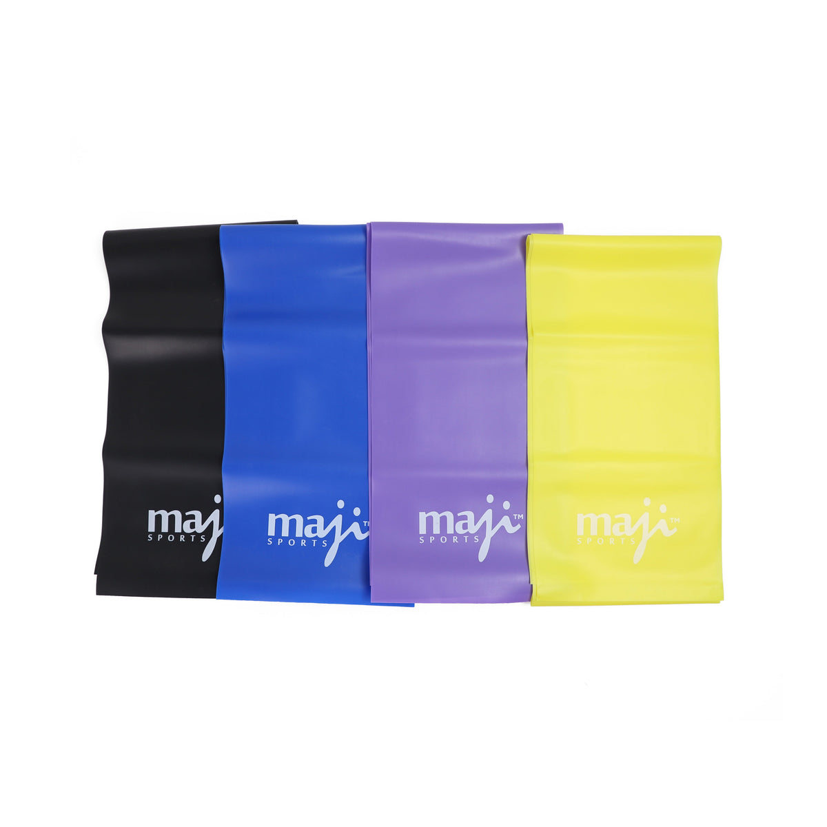 Maji Sports Full Body Exercise & Stretch Bands | Variable Resistance 4-Pack
