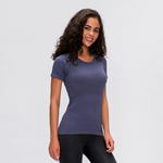Active Basic Tee with Round Neck and Short Sleeve