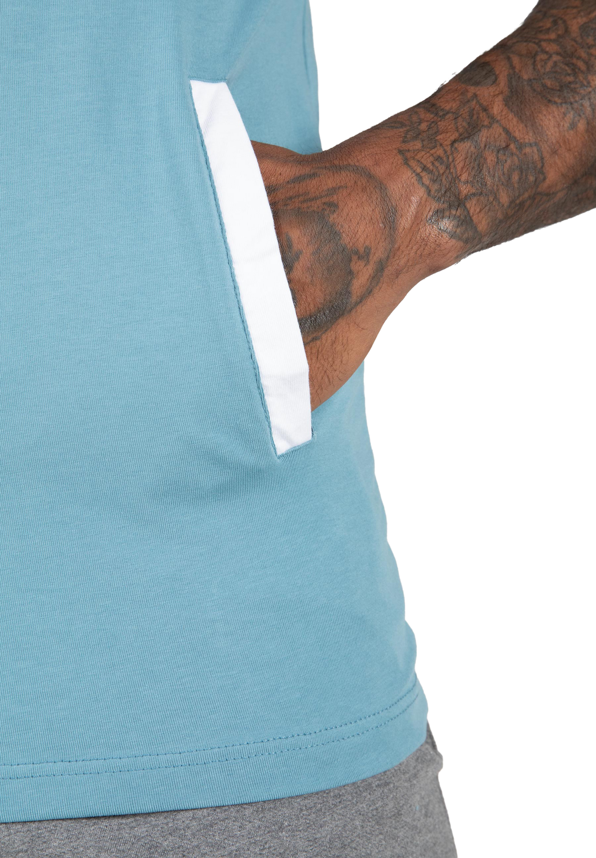 Oswego S/L Hooded T-Shirt | Blue