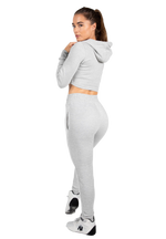Pixley Crop Top Hoodie | Gray