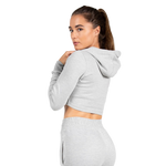 Pixley Crop Top Hoodie | Gray