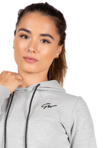 Pixley Crop Top Hoodie | Gray