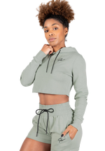 Pixley Crop Top Hoodie | Light Green