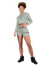 Pixley Crop Top Hoodie | Light Green