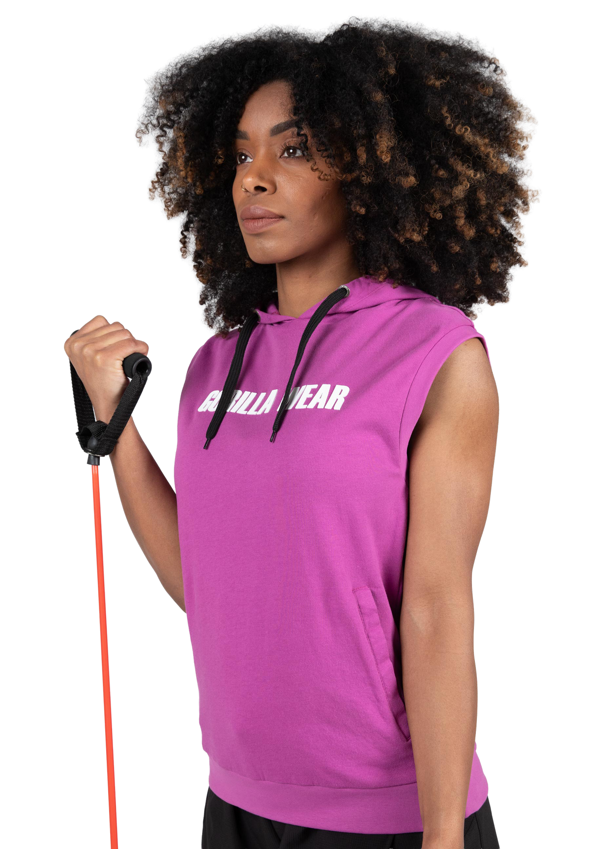 Virginia Sleeveless Hoodie | Pink