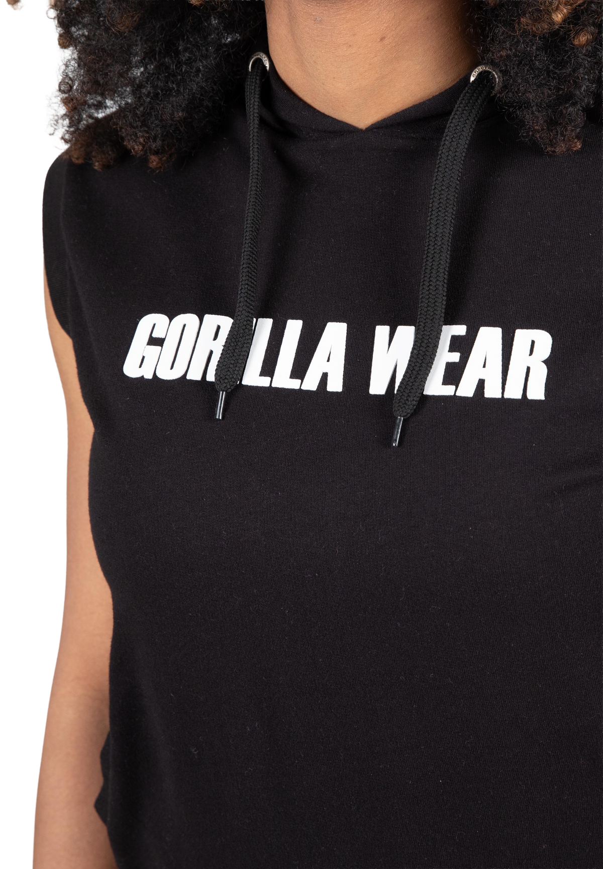 Virginia Sleeveless Hoodie | Black