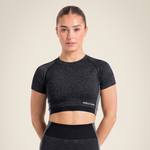 Selah Seamless Crop Top | Black