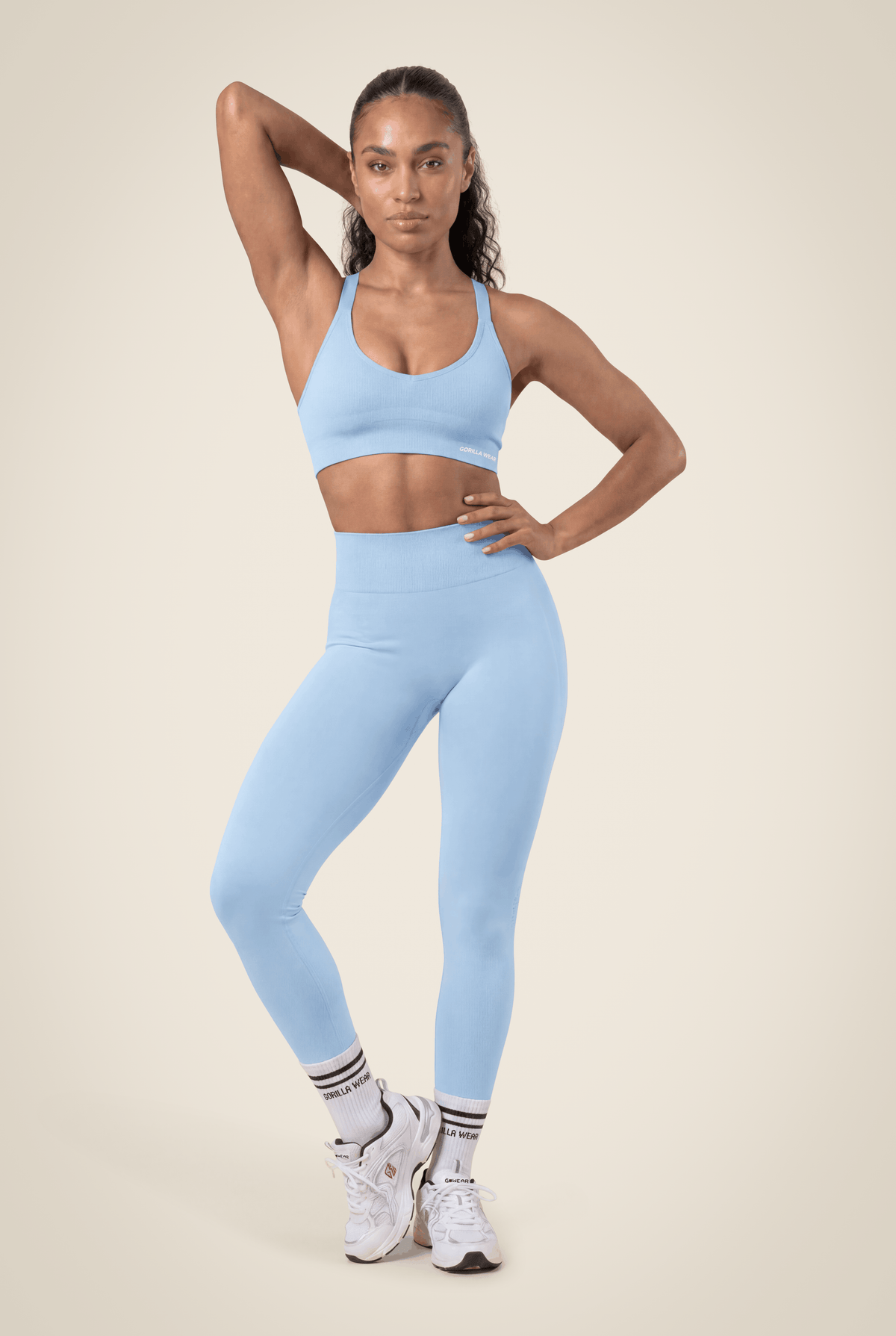 Selah Seamless Sports Bra | Light Blue