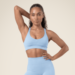 Selah Seamless Sports Bra | Light Blue