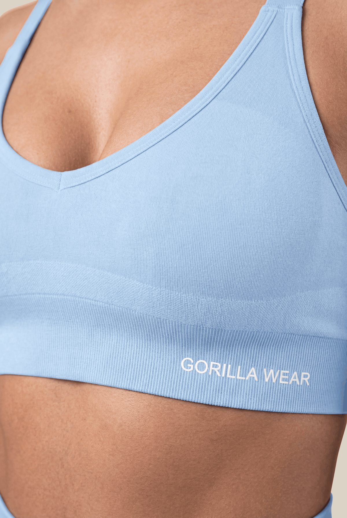 Selah Seamless Sports Bra | Light Blue