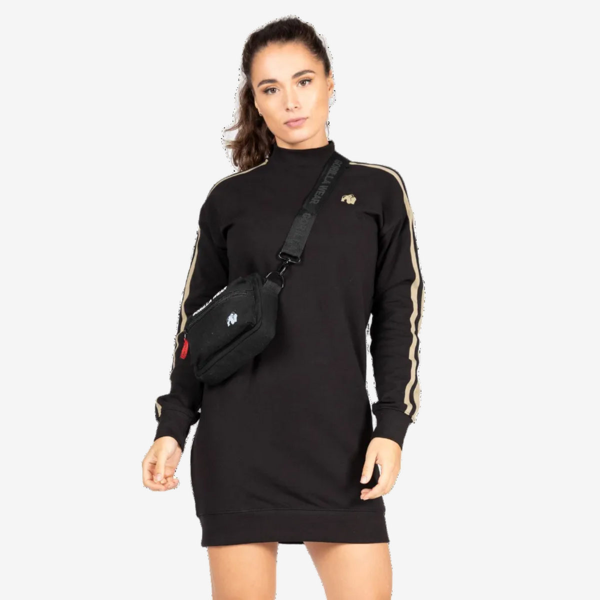 Isabella Sweatshirt Dress | Black