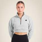 Ocala Cropped Half-Zip Sweatshirt | Gray