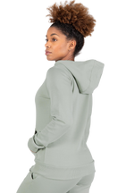 Pixley Zipped Hoodie | Light Green