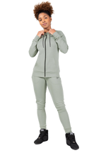 Pixley Zipped Hoodie | Light Green
