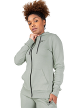 Pixley Zipped Hoodie | Light Green