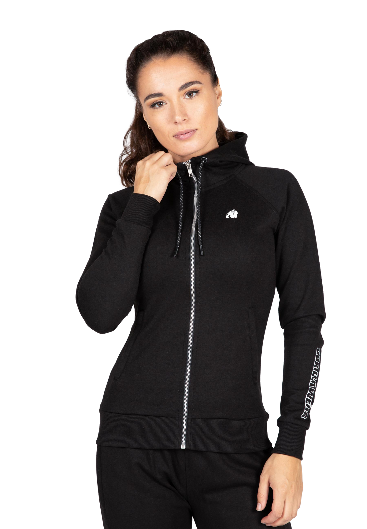 Marion Zipped Hoodie | Black