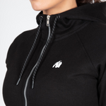 Marion Zipped Hoodie | Black