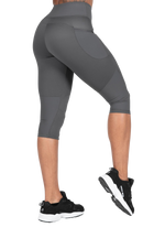 Monroe Cropped Leggings | Gray